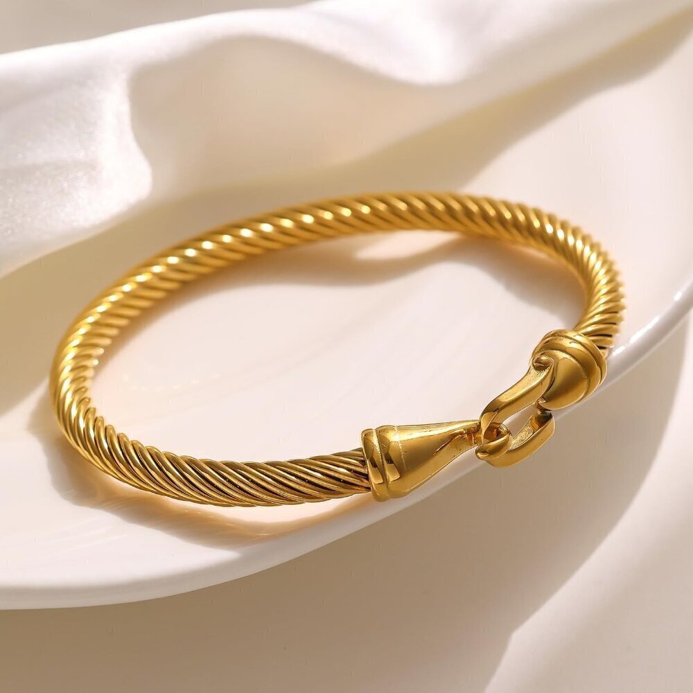 Love Friendship Bracelet Stainless Steel Gold Silver Zirconia for Women Gift - Picture 2 of 7